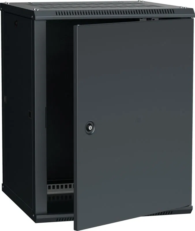 Шкаф 19дюйм LINEA W 18U 600х600мм настен. метал. дверь RAL9005 ITK LWR5-18U66-MF