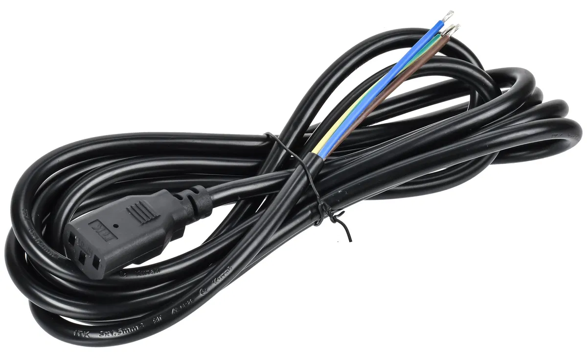 ITK Кабель электропитания PDU 3х1,5 3М с разъёмом С13-б/р PC-C13N-3M