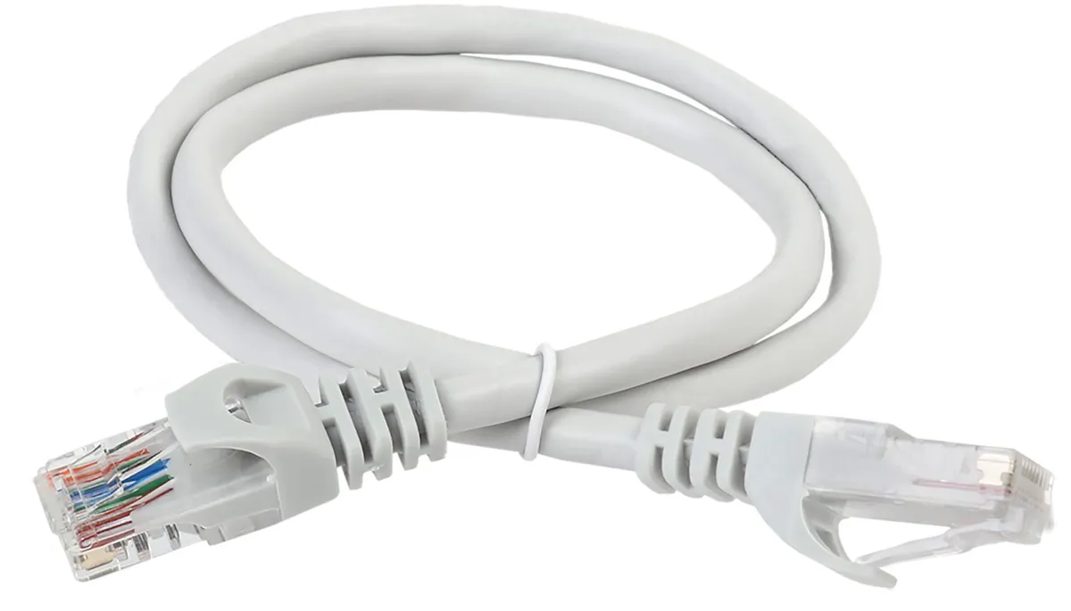 ITK Коммутационный шнур (патч-корд) кат.6А UTP LSZH 2м серый PC01-C6AUL-2M
