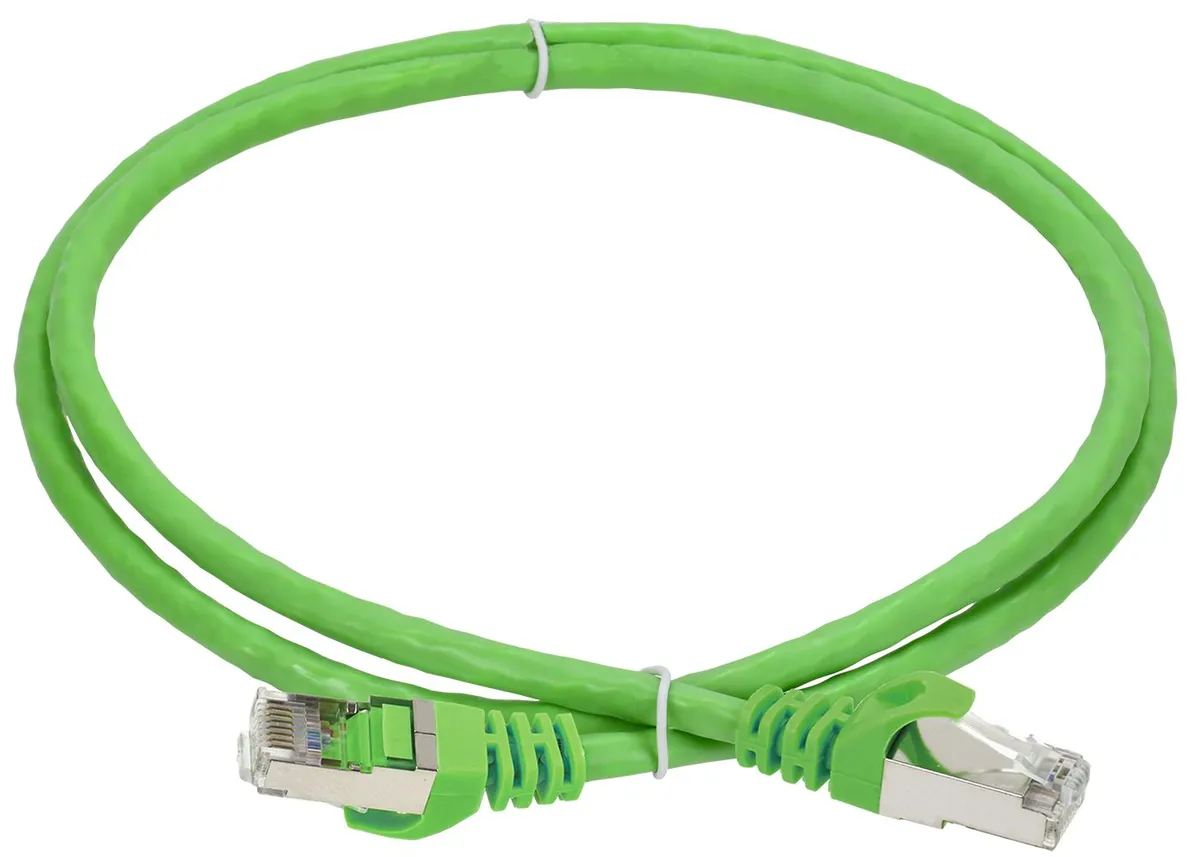 ITK Коммутационный шнур кат.6A S/FTP LSZH 2м standart 50мкд зеленый PC02-C6ASL-2M-SC-HC