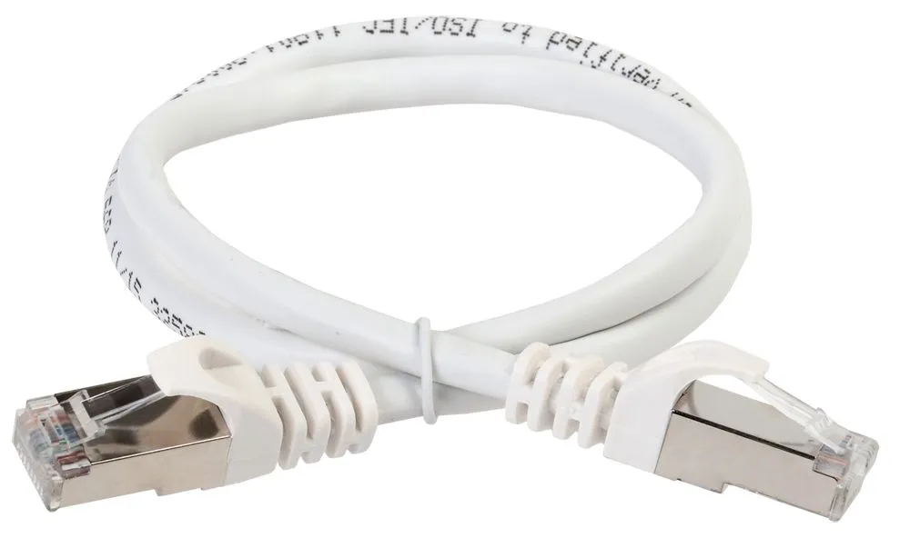 ITK Коммутационный шнур кат.6A S/FTP LSZH 2м standart 50мкд белый PC08-C6ASL-2M-SC-HC