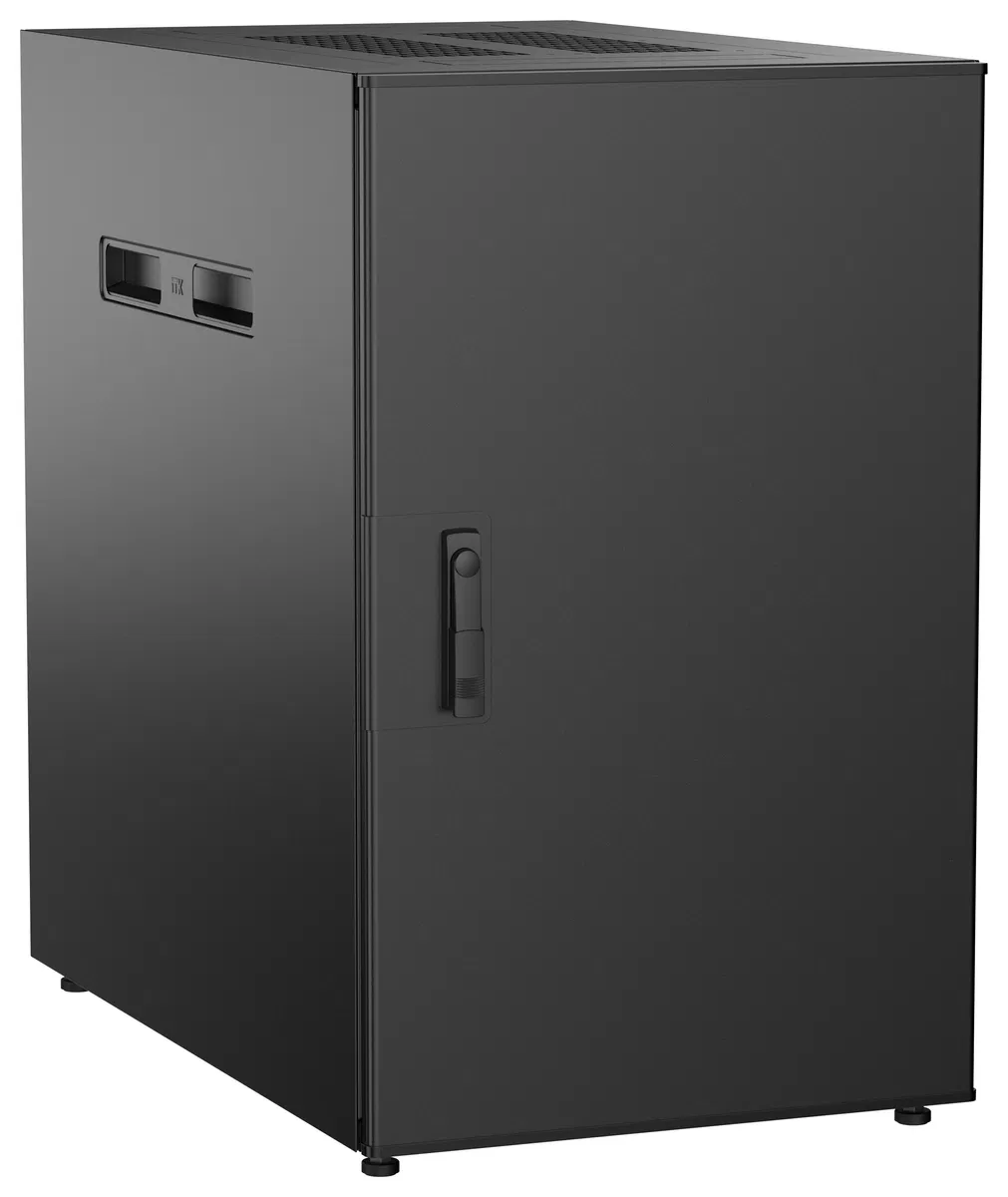 ITK UNITBOX N Шкаф сетевой 19" напольный 18U 600х1000мм металлическая передняя дверь черный UBN05-18U61-M