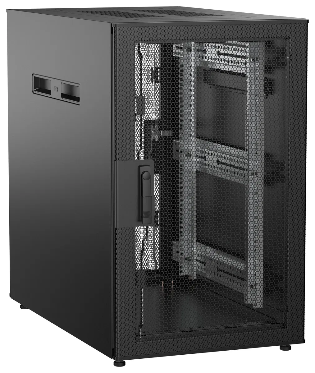 ITK UNITBOX N Шкаф сетевой 19" напольный 18U 600х1000мм перфорированные двери черный UBN05-18U61-PP