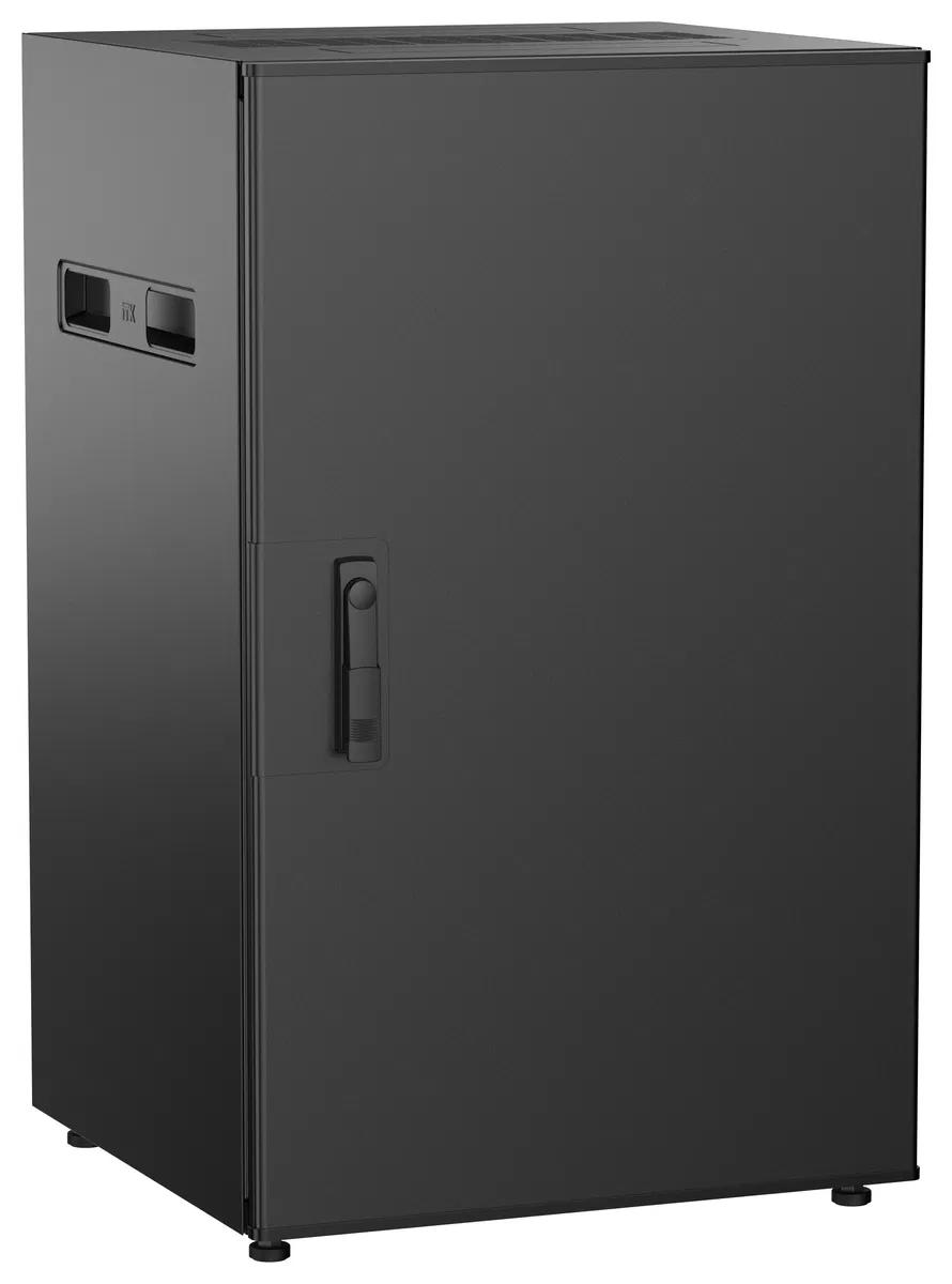 ITK UNITBOX N Шкаф сетевой 19" напольный 18U 600х600мм металлическая передняя дверь черный UBN05-18U66-M