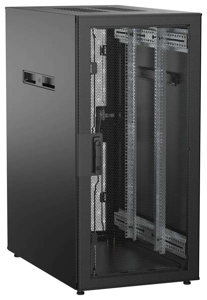 ITK UNITBOX N Шкаф сетевой 19" напольный 24U 600х1000мм перфорированные двери черный UBN05-24U61-PP