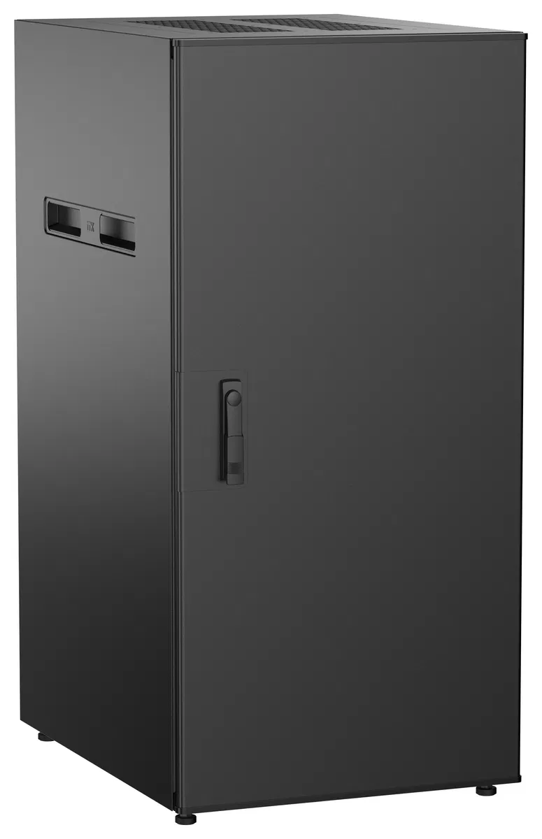 ITK UNITBOX N Шкаф сетевой 19" напольный 24U 600х800мм металлическая передняя дверь черный UBN05-24U68-M