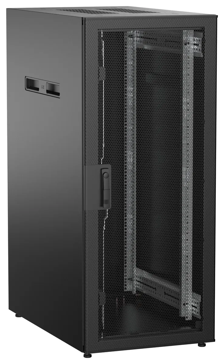 ITK UNITBOX N Шкаф сетевой 19" напольный 28U 600х1000мм перфорированная передняя дверь черный UBN05-28U61-P