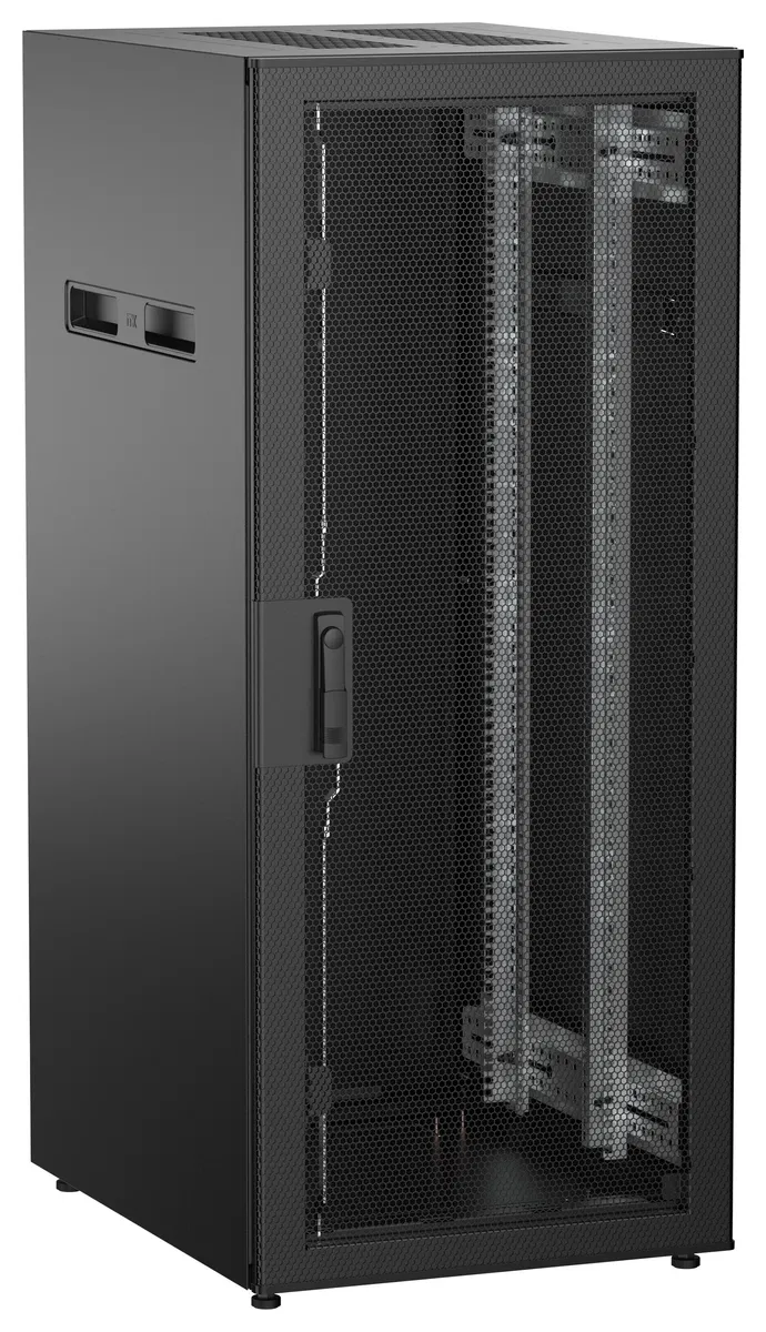 ITK UNITBOX N Шкаф сетевой 19" напольный 28U 600х800мм перфорированная передняя дверь черный UBN05-28U68-P