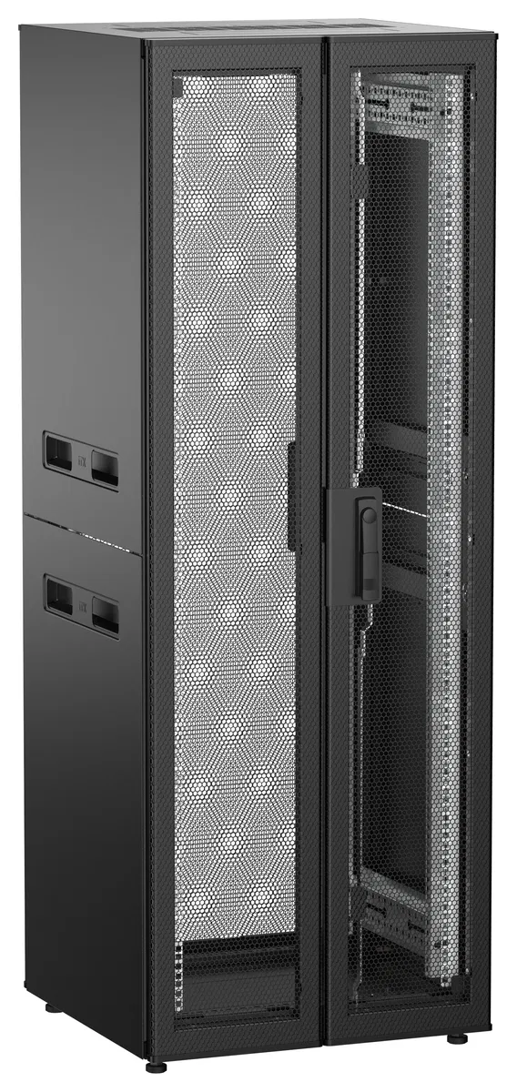 ITK UNITBOX N Шкаф сетевой 19" напольный 33U 600х600мм двери перфорированная металлическая двустворчатая перфорированная черный UBN05-33U66-2PP