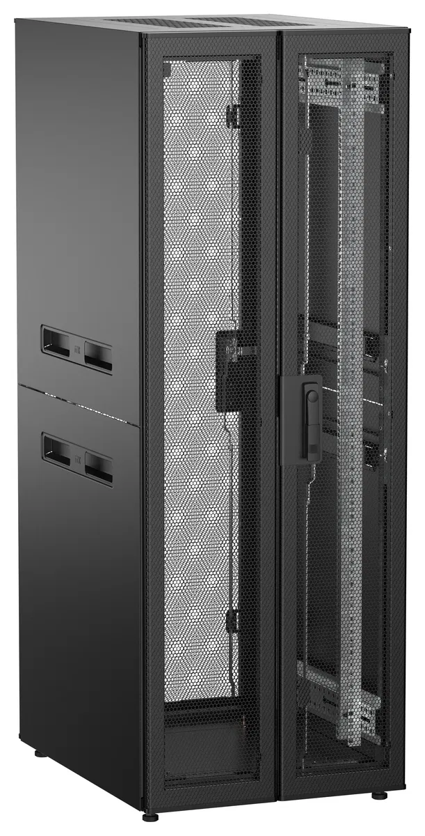 ITK UNITBOX N Шкаф сетевой 19" напольный 33U 600х800мм двери перфорированная металлическая двустворчатая перфорированная черный UBN05-33U68-2PP