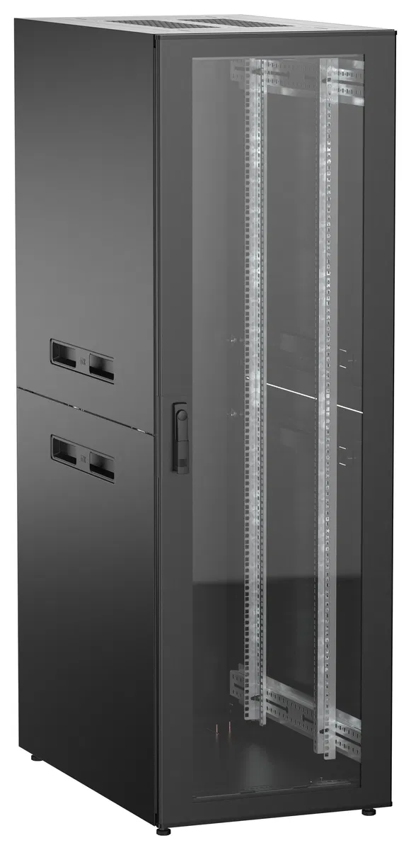 ITK UNITBOX N Шкаф сетевой 19" напольный 38U 600х1000мм стеклянная передняя дверь черный UBN05-38U61-G