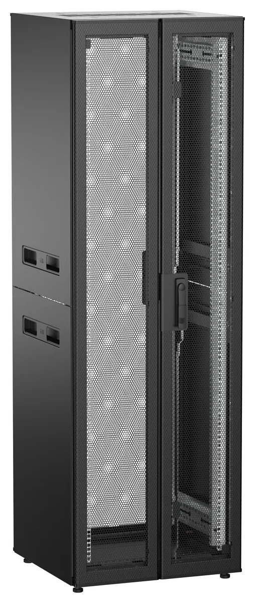 ITK UNITBOX N Шкаф сетевой 19" напольный 38U 600х600мм двери перфорированная металлическая двустворчатая перфорированная черный UBN05-38U66-2PP