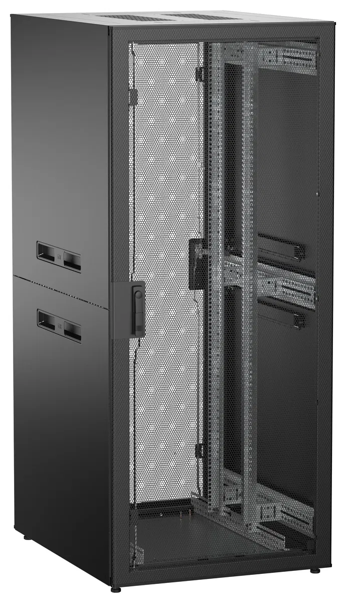 ITK UNITBOX N Шкаф сетевой 19" напольный 38U 800х1000мм перфорированная передняя дверь задняя перфорированная черный UBN05-38U81-PP