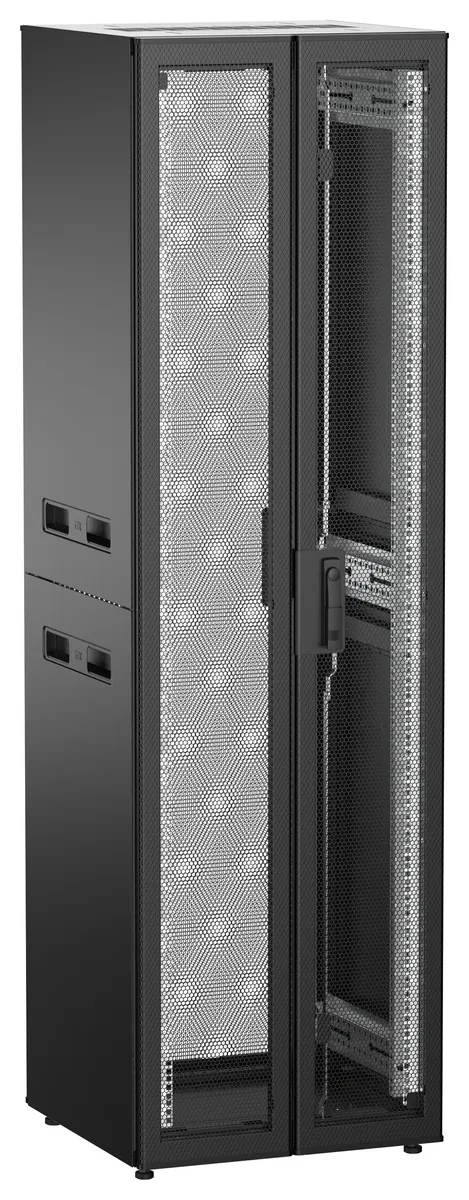 ITK UNITBOX N Шкаф сетевой 19" напольный 42U 600х600мм двери перфорированная металлическая двустворчатая перфорированная черный UBN05-42U66-2PP