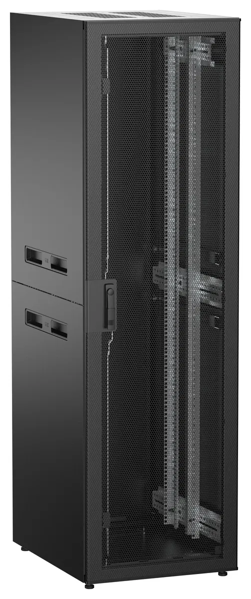 ITK UNITBOX N Шкаф сетевой 19" напольный 42U 600х800мм перфорированная передняя дверь черный UBN05-42U68-P