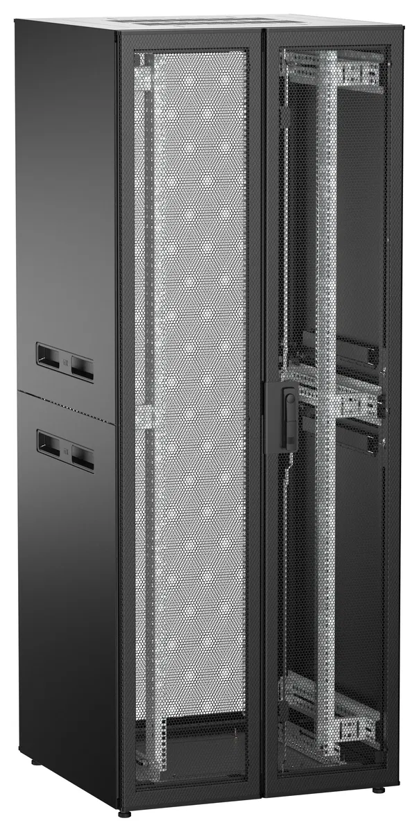 ITK UNITBOX N Шкаф сетевой 19" напольный 42U 800х800мм двери перфорированная металлическая двустворчатая перфорированная черный UBN05-42U88-2PP