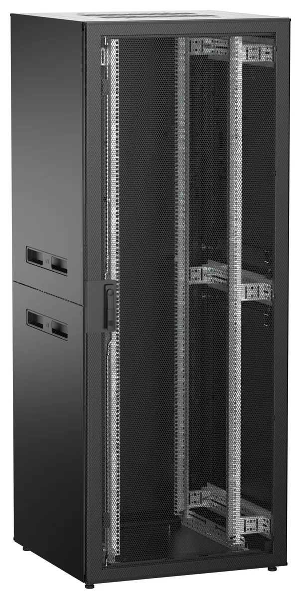 ITK UNITBOX N Шкаф сетевой 19" напольный 42U 800х800мм перфорированная передняя дверь задняя металлическая черный UBN05-42U88-PM