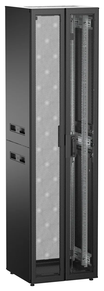 ITK UNITBOX N Шкаф сетевой 19" напольный 47U 600х600мм двери перфорированная металлическая двустворчатая перфорированная черный UBN05-47U66-2PP