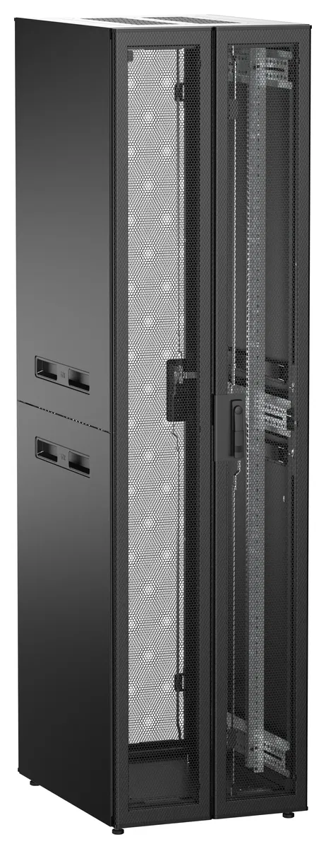 ITK UNITBOX N Шкаф сетевой 19" напольный 47U 600х800мм двери перфорированная металлическая двустворчатая перфорированная черный UBN05-47U68-2PP