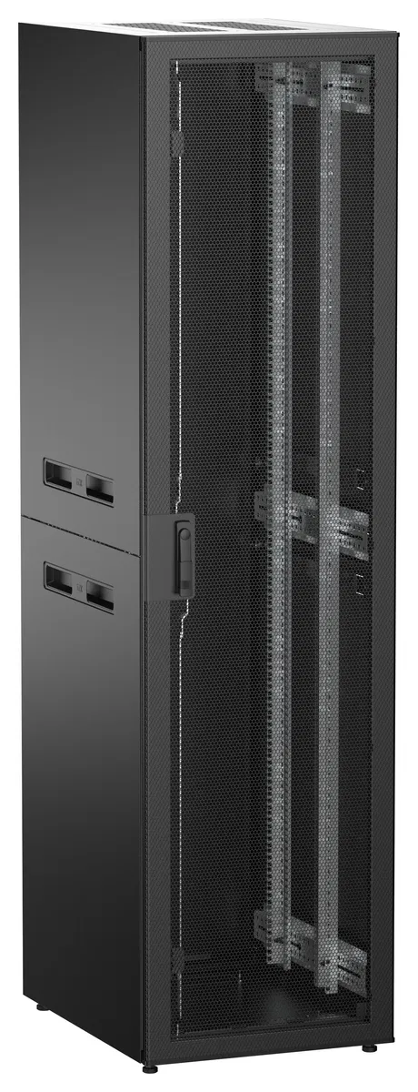 ITK UNITBOX N Шкаф сетевой 19" напольный 47U 600х800мм перфорированная передняя дверь черный UBN05-47U68-P