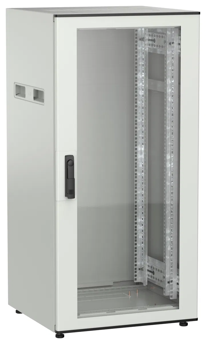 ITK UNITBOX N Шкаф сетевой 19" напольный 24U 600х600мм стеклянная передняя дверь серый UBN35-24U66-G