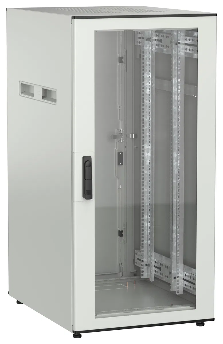 ITK UNITBOX N Шкаф сетевой 19" напольный 24U 600х800мм стеклянная передняя дверь задняя металлическая серый UBN35-24U68-GM