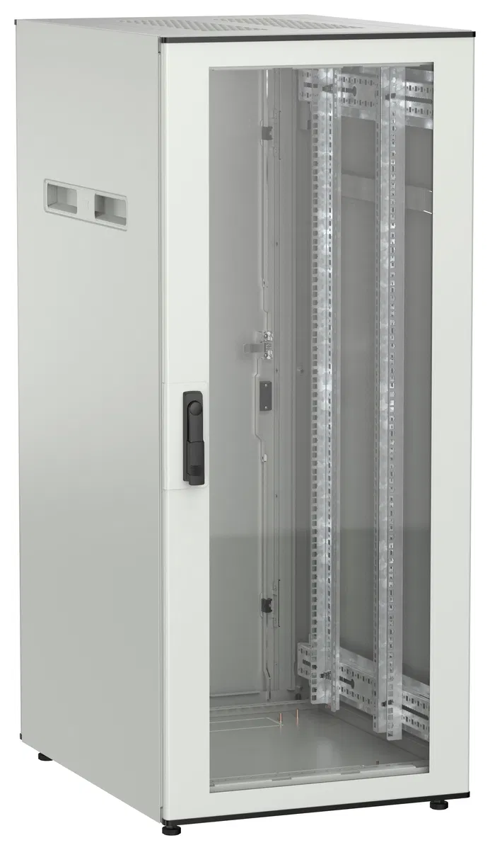 ITK UNITBOX N Шкаф сетевой 19" напольный 28U 600х800мм стеклянная передняя дверь задняя металлическая серый UBN35-28U68-GM