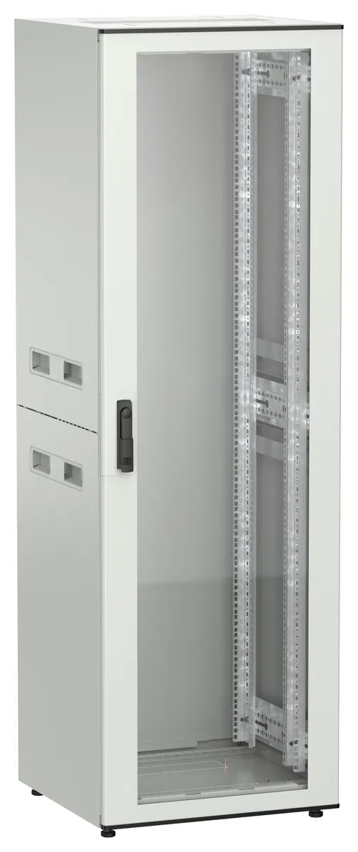 ITK UNITBOX N Шкаф сетевой 19" напольный 38U 600х600мм стеклянная передняя дверь серый UBN35-38U66-G