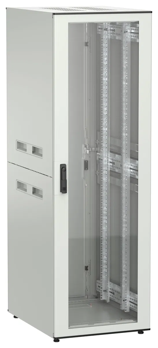 ITK UNITBOX N Шкаф сетевой 19" напольный 38U 600х800мм стеклянная передняя дверь задняя металлическая серый UBN35-38U68-GM