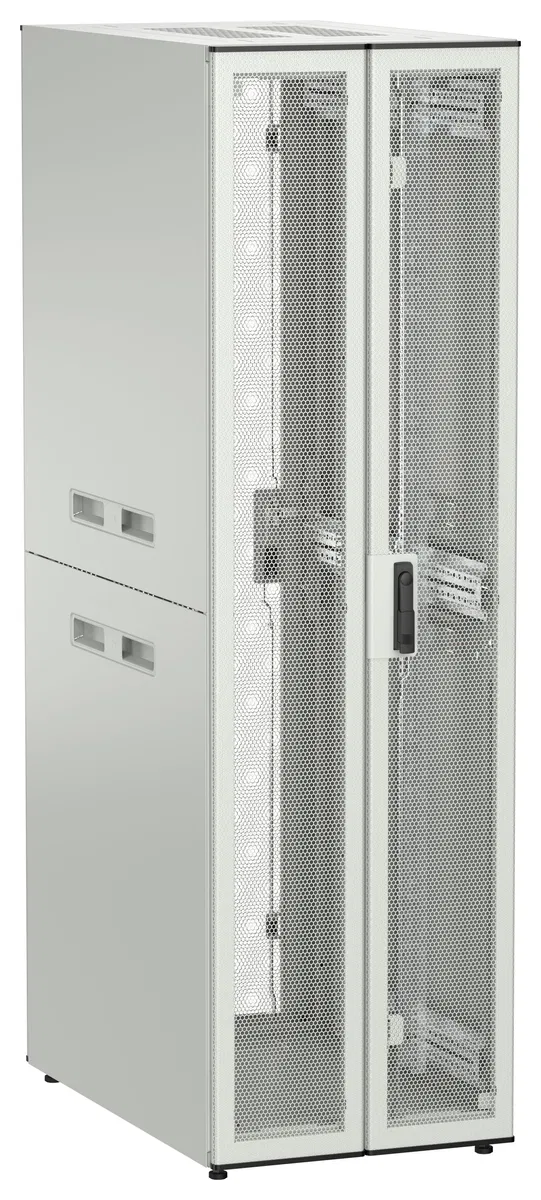 ITK UNITBOX N Шкаф сетевой 19" напольный 42U 600х1000мм двустворчатая перфорированная передняя дверь задняя перфорированная серый UBN35-42U61-2PP