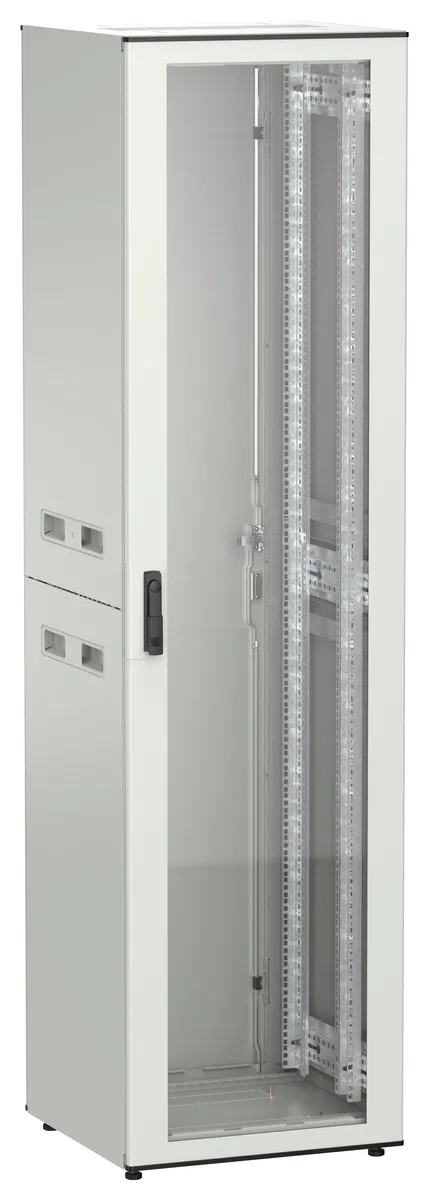 ITK UNITBOX N Шкаф сетевой 19" напольный 47U 600х600мм стеклянная передняя дверь задняя металлическая серый UBN35-47U66-GM