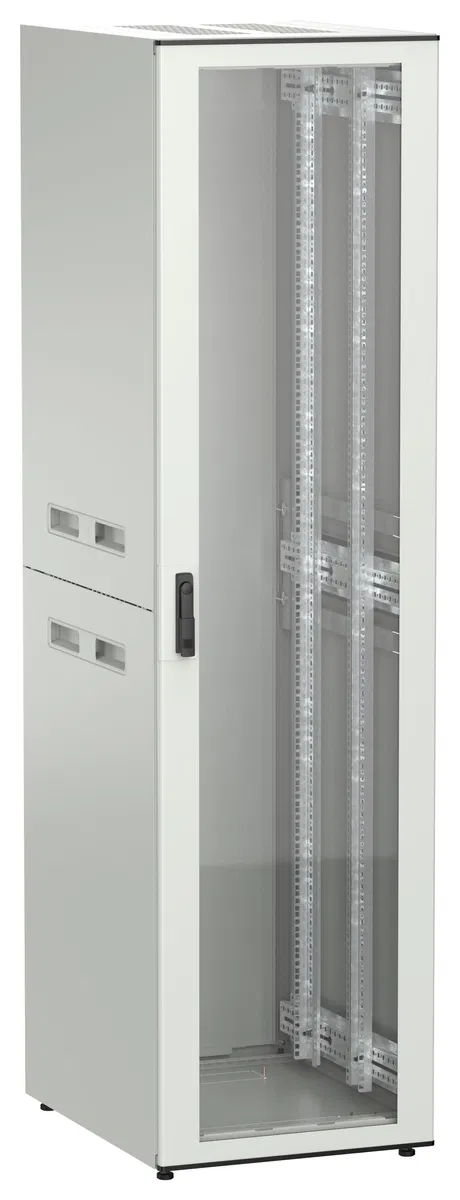 ITK UNITBOX N Шкаф сетевой 19" напольный 47U 600х800мм стеклянная передняя дверь серый UBN35-47U68-G