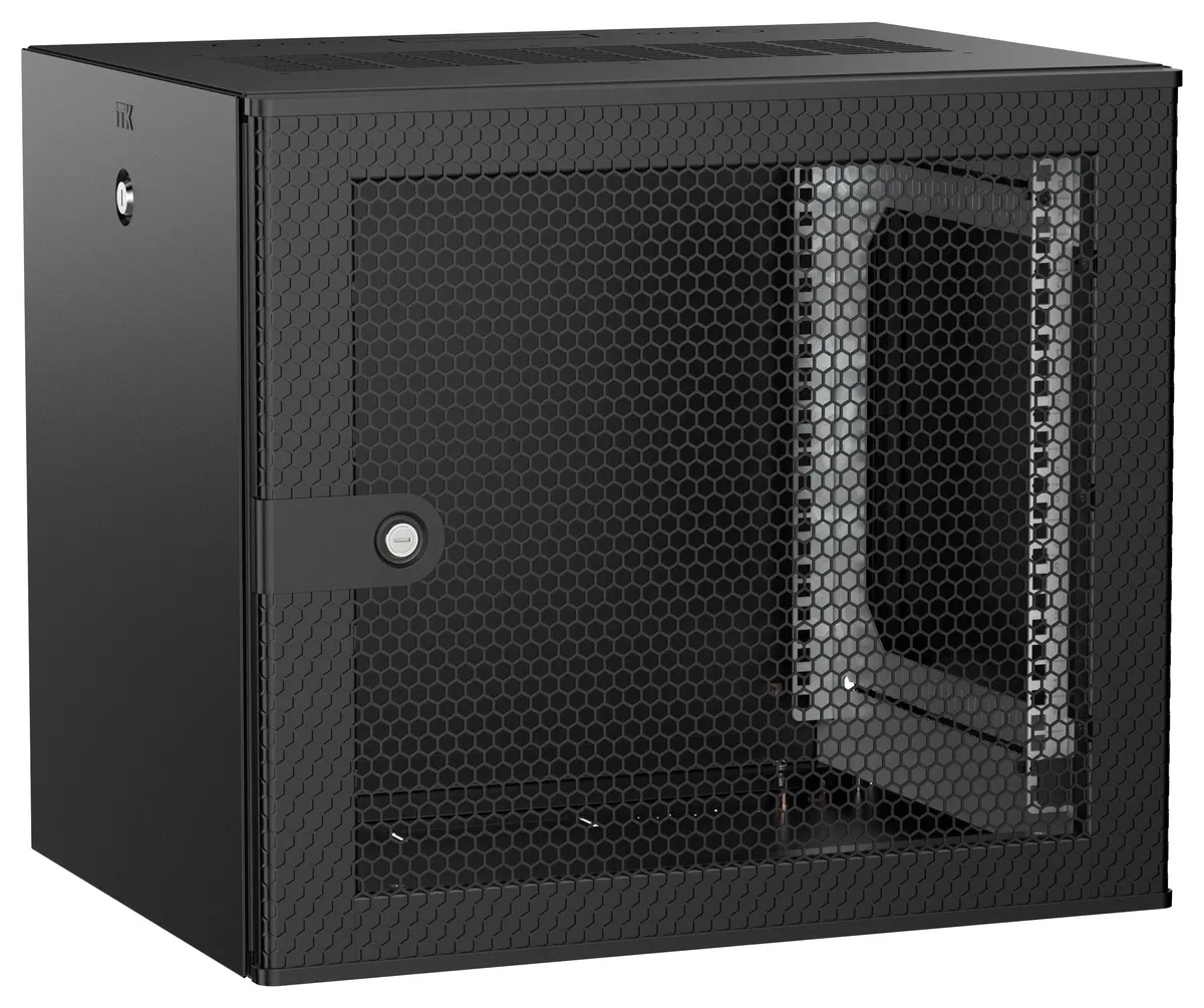 ITK UNITBOX W Шкаф настенный 9U 600х450мм дверь перфорированная черный UBW05-09U64-P
