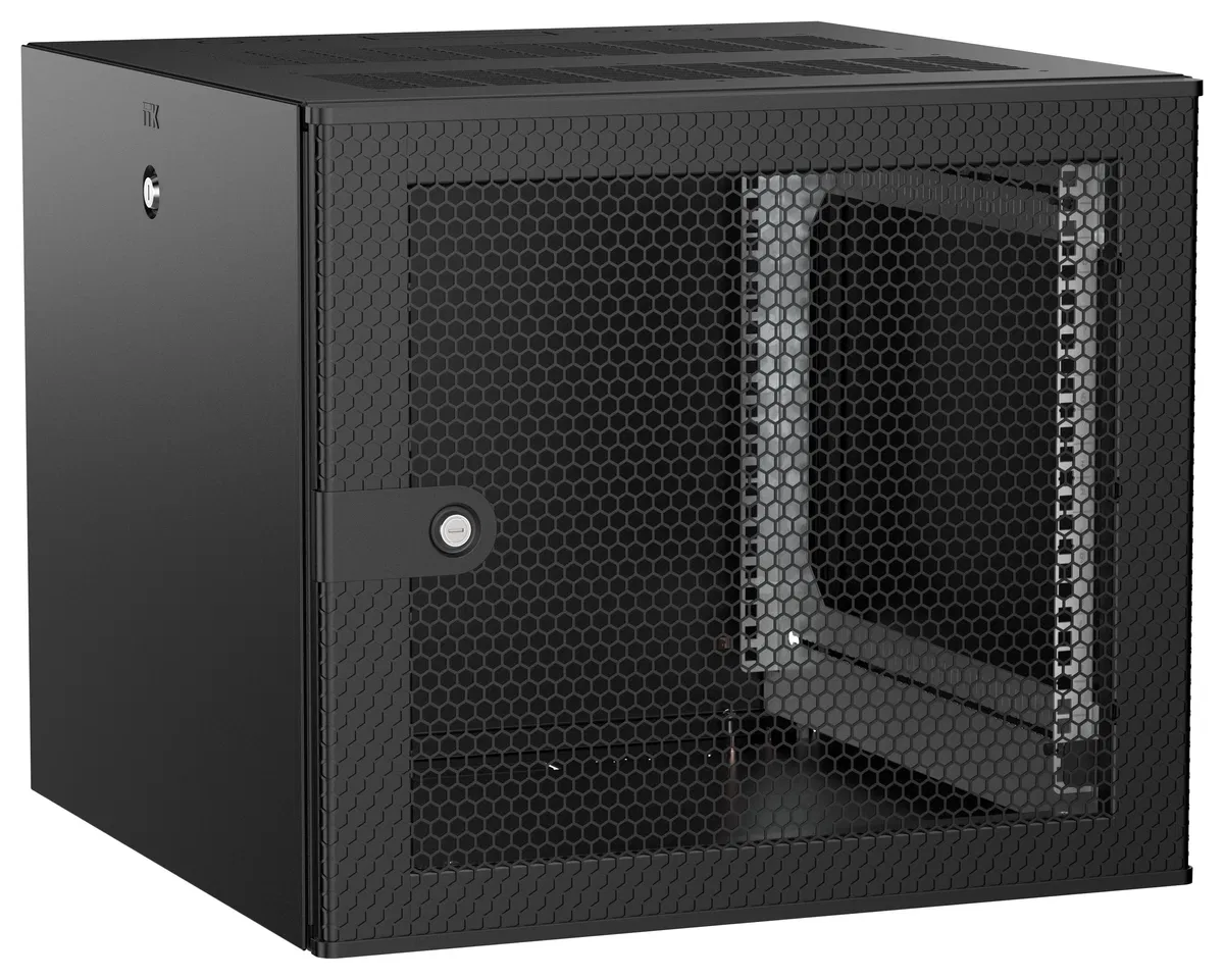 ITK UNITBOX W Шкаф настенный 9U 600х600мм дверь перфорированная черный UBW05-09U66-P
