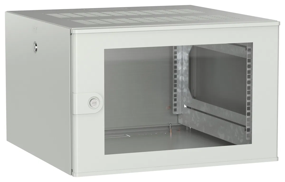 ITK UNITBOX W Шкаф настенный 6U 600х600мм дверь стеклянная серый UBW35-06U66-G