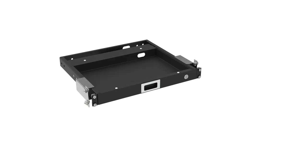 ITK Полка выдвижная клавиатурная 19" 1U 400мм черная РФ ZP-SS05-K-1U-45-R