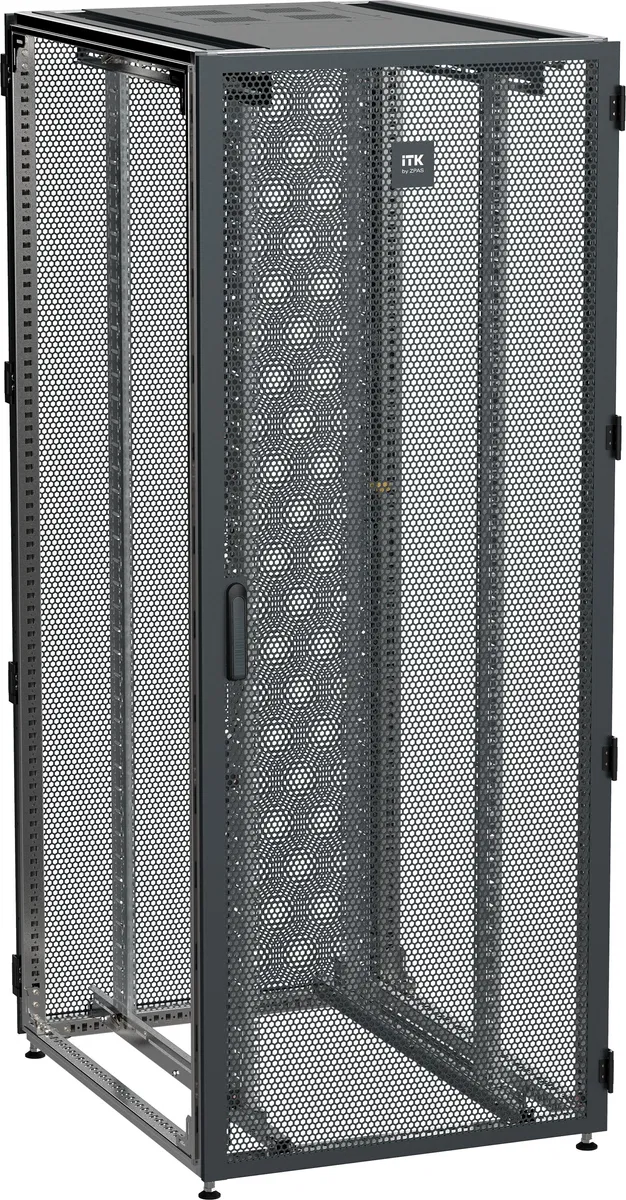 ITK by ZPAS Шкаф серверный 19" 42U 800х1000 одностворчатые перфорированные двери черный РФ ZP05-42U-0810-PP-R