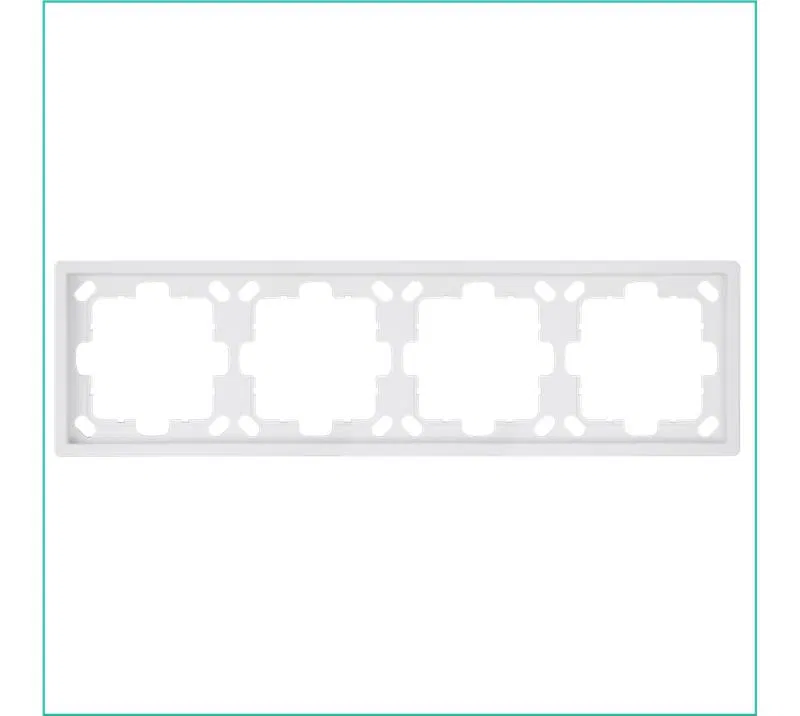Рамка 4-м СП FD бел. матов. soft touch Jasmart FD1004PWM