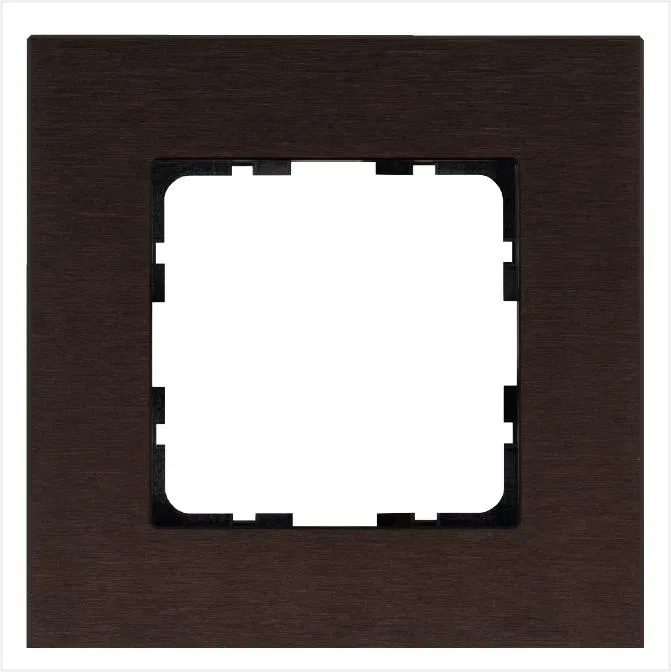 Рамка 1-м G-Metal метал. алюм. корич. Brown Jasmart G1001AZ