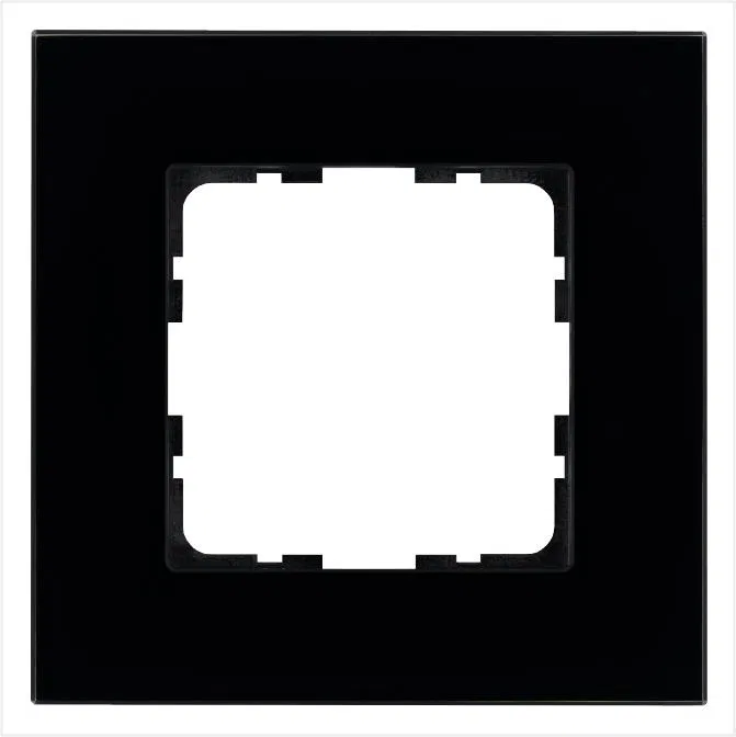 Рамка 1-м G-Glass стекло черн. Black Glass Jasmart G1001GB