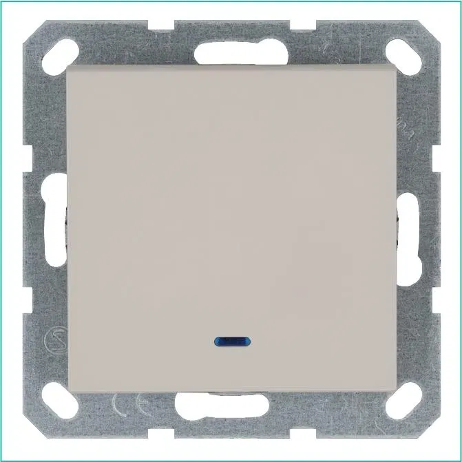 Выключатель 1-кл. 10А IP20 с подсветкой механизм тауп Jasmart G3011NT