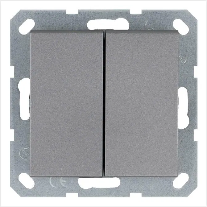 Переключатель перекрестный 2-кл. 10А IP20 механизм алюм. Jasmart G3014S