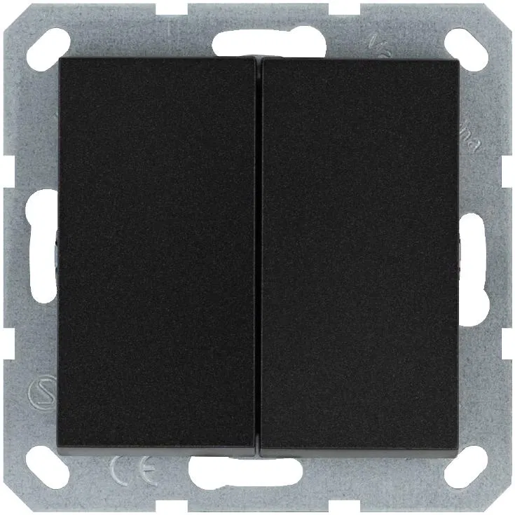 Выключатель 2-кл. 10А IP20 механизм антрацит Jasmart G3023B
