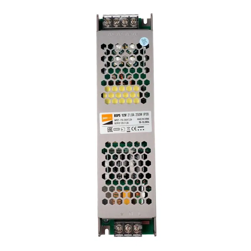 Блок питания для светодиодной ленты 250Вт 21А 12В IP20 BSPS метал. JazzWay 1001238A