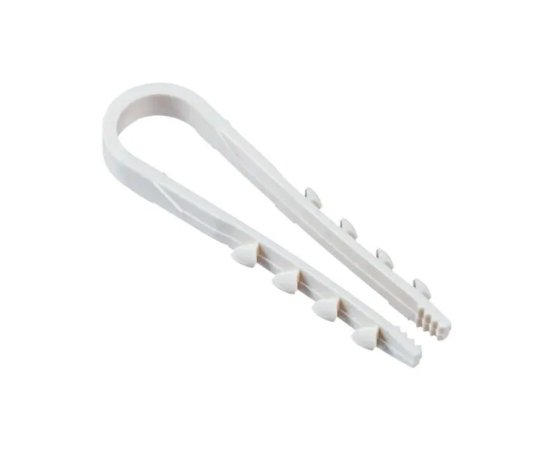 Дюбель-хомут PCD-R 11-18-55-100WH для круглого кабеля PA6.6 бел. (уп.100шт) JazzWay 5054806