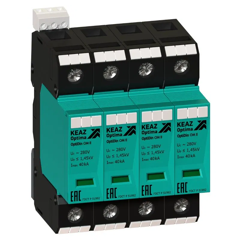 Ограничитель импульсных перенапряжений (УЗИП) OptiDin OM II 4 280/40/S КЭАЗ 114307
