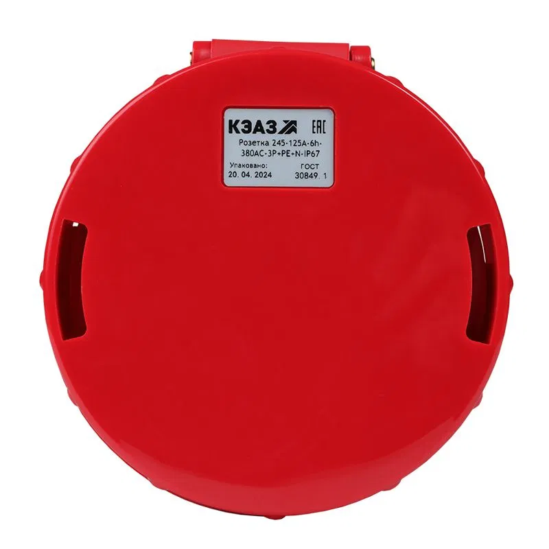 Розетка кабельная 245 125А 380AC 3P+PE+N 6ч IP67 КЭАЗ 228502