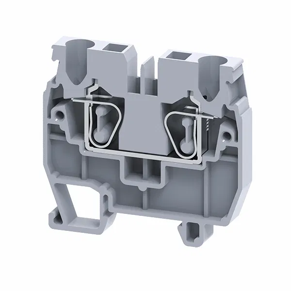 Мини-клемма проходная пружинная OptiClip CXM-2.5-I-24A-(0.2-2.5) сер. КЭАЗ 331821