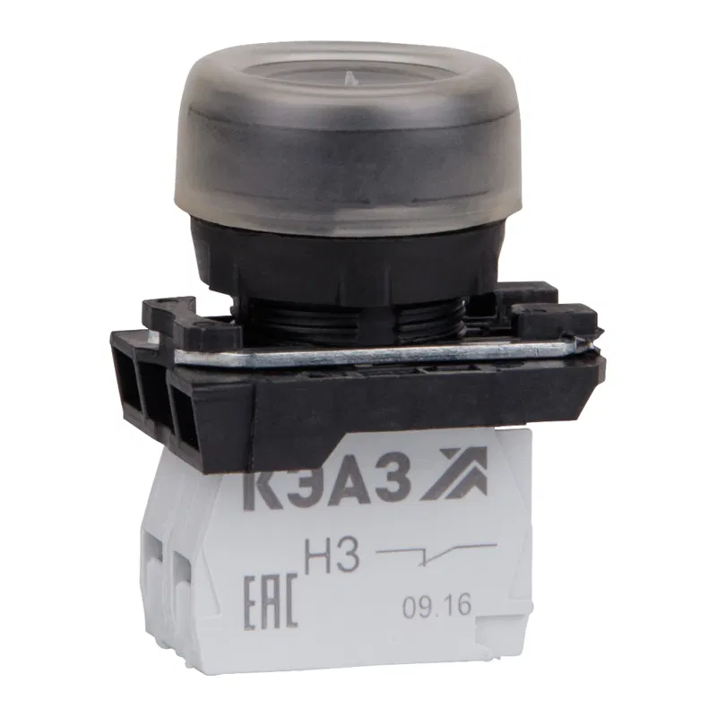 Кнопка КМЕ4620м черн. 2но+0нз цилиндр IP65 КЭАЗ 332058