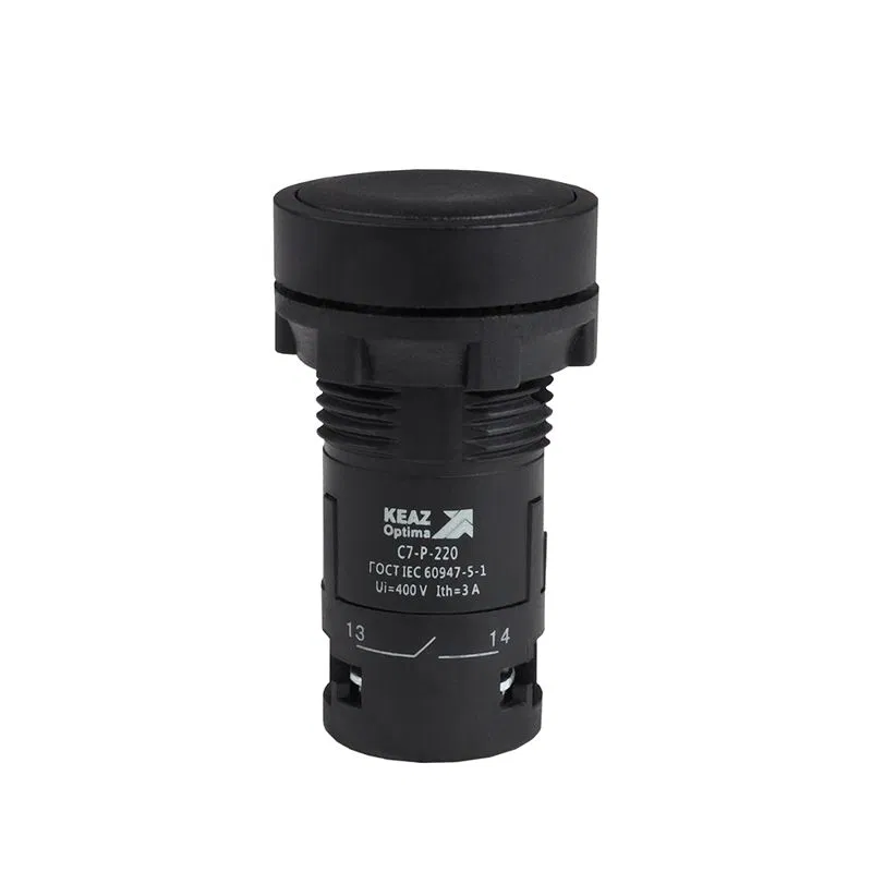 Кнопка OptiSignal Compact D22 С7-P-202 черн. 2НЗ XB7NA24 КЭАЗ 362037